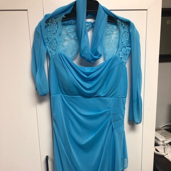 Light Blue Semi Long Dress - Picture 1 of 2